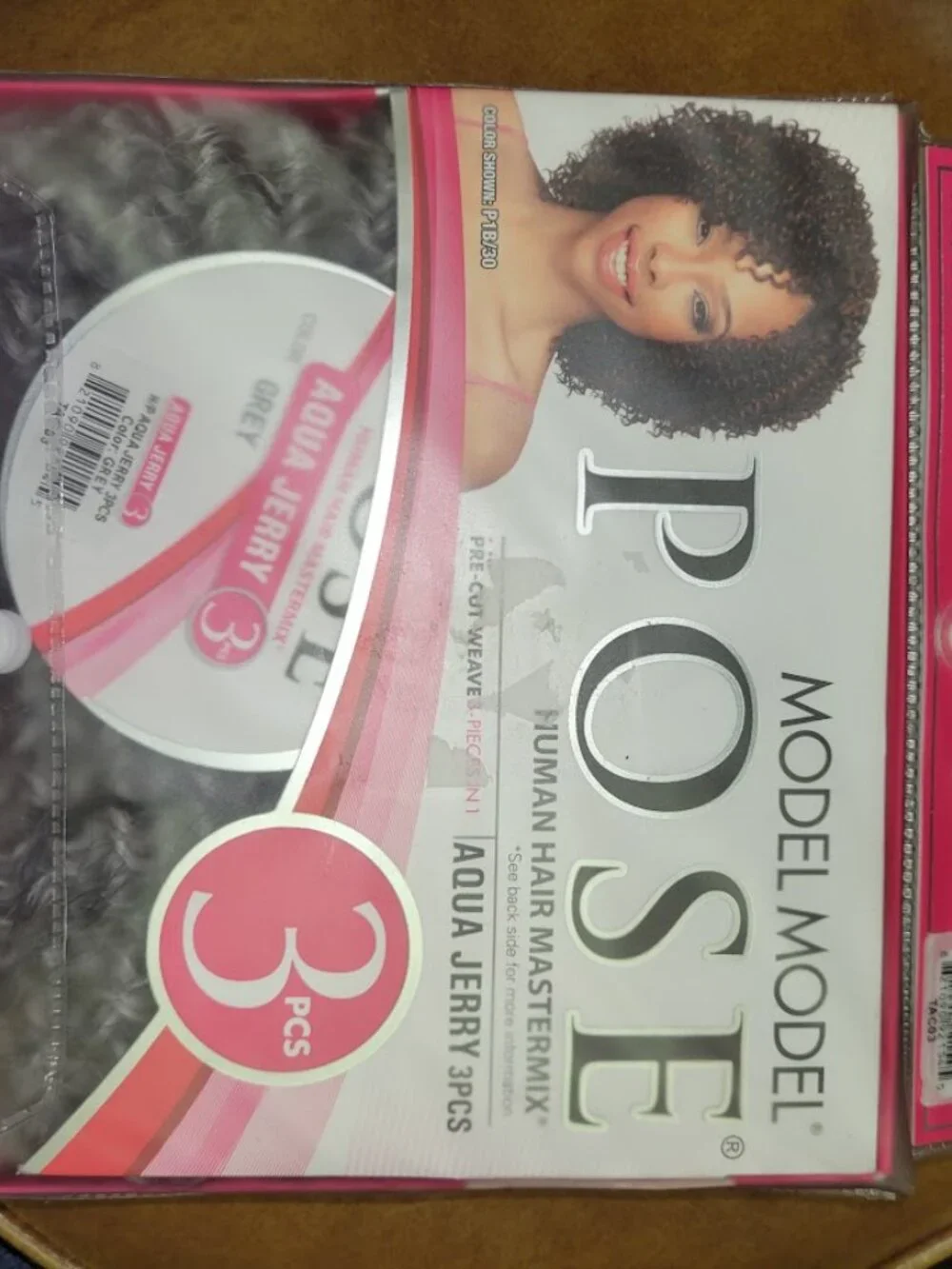 Model Model Pose Human Hair Mastermix Aqua Jerry 3PCS Pre-Cut Weave Grey